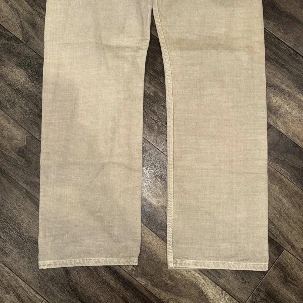 Vintage Levi's 505 Regular Fit Straight Leg Beige Men's Size 33x32 Denim Y2K